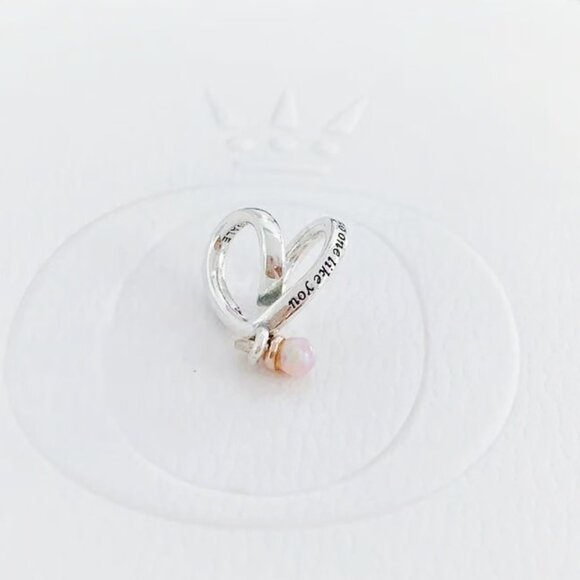 Pandora Two-Tone Wrapped Heart Charm - Picture 2 of 3